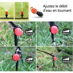 MERKMAK Kit D'irrigation Goutte 168 PCS 50FT Jardin Systeme D'arrosage Automatique Avec 3 Pelles Pour Pelouse Plante Potager Serre -Promos Arrosage automatique Magasin 33597767 5