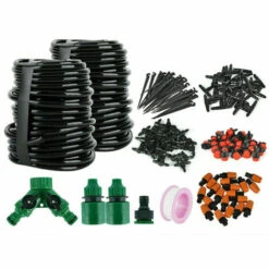 ASUPERMALL 100Ft 30M Kit De Systeme D'Irrigation Goutte A Goutte Automatique Minuterie Micro Arrosage Arrosage De Jardin