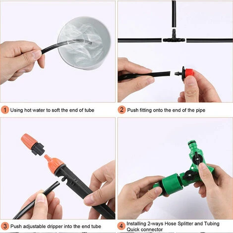 Betterlife Kit D'irrigation Goutte à Goutte, Système D'irrigation Goutte à Goutte 30M Kit D'irrigation Goutte à Goutte Automatique Pour L'arrosage Du Jardin Pour Les Jardins Arrosage Automatique De L'arrosage 5 Betterlife Kit D'irrigation Goutte à Goutte, Système D'irrigation Goutte à Goutte 30M Kit D'irrigation Goutte à Goutte Automatique Pour L'arrosage Du Jardin Pour Les Jardins Arrosage Automatique De L'arrosage – Image 5