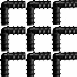 BARES Connecteur De Tuyau D'irrigation Goutte-à-goutte En Plastique De Connecteur Barbelé De Jardin De 8 Pièces De 1/2 Pouce, Noir (jointure)