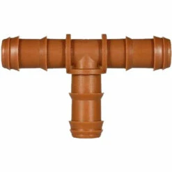 Plantawa Connecteurs Tuyaux T En Polyéthylène 16mm Marron Pour Arrosage Goutte à Goutte Haute Qualité Et Résistance