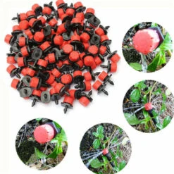HAPPYSHOPPING 100pcs Arroseurs D'irrigation Goutte A Goutte De Jardin Micro Emetteur D'eau Dripper Drip Head,modele : 100 pieces -Promos Arrosage automatique Magasin 35832806 5