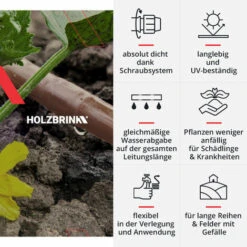HOLZBRINK Système D’irrigation Goutte-à-goutte, Kit D’arrosage Pour Les Thuyas : Tuyau D’arrosage 5 M ADVANCED 16 Mm, 5 M Tube LDPE 16 Mm, HTB-13-5A-5 8 HOLZBRINK Système D’irrigation Goutte-à-goutte, Kit D’arrosage Pour Les Thuyas : Tuyau D’arrosage 5 M ADVANCED 16 Mm, 5 M Tube LDPE 16 Mm, HTB-13-5A-5 -Promos Arrosage automatique Magasin 36367594 4