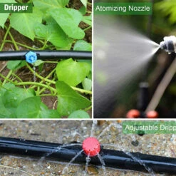 DONTODENT Système D'irrigation Jardin,Micro Irrigation Goutte à Goutte Kit Arrosage Automatique,Systeme Arrosage Aoutte A Goutte Irrigation De Jardin Pour PlantesTuyau Goutte à Goutte