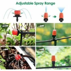 THSINDE Kit D'irrigation Goutte 30m, Arrosage Automatique Goutte à Goutte Kit Irrigation Micro Système D'Arrosage Automatique Pour Jardin Pelouse Plante Paysage Potager Serre Terrasse Plate-Bande -Promos Arrosage automatique Magasin 36517608 3