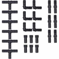 ILOVEMILAN 24 Pièces/ensemble Kit De Montage Irrigation Goutte à Goutte, 1/2 Connecteurs Barbelés De Tube, Prise En Charge 1/2 Connexion De Tuyau, Déviation, Rotation Et Commutation