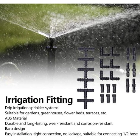 ILOVEMILAN 24 Pièces/ensemble Kit De Montage Irrigation Goutte à Goutte, 1/2 Connecteurs Barbelés De Tube, Prise En Charge 1/2 Connexion De Tuyau, Déviation, Rotation Et Commutation 2 ILOVEMILAN 24 Pièces/ensemble Kit De Montage Irrigation Goutte à Goutte, 1/2 Connecteurs Barbelés De Tube, Prise En Charge 1/2 Connexion De Tuyau, Déviation, Rotation Et Commutation – Image 2