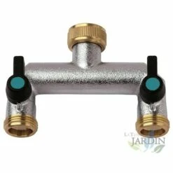 SUINGA Robinet Chromé Double Sortie Pour Jardin