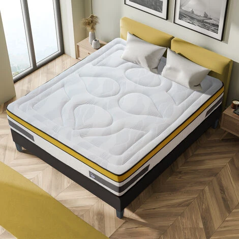 MAISON AUBERTIN Matelas Aubertin Ressorts Ensachés Accueil Mémoire De Forme - 24cm - 90 X190 Cm 1 MAISON AUBERTIN Matelas Aubertin Ressorts Ensachés Accueil Mémoire De Forme - 24cm - 90 X190 Cm