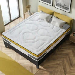 MAISON AUBERTIN Matelas Aubertin Ressorts Ensachés Accueil Mémoire De Forme - 24cm - 140 X 190 Cm