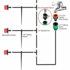 ECHOO Système D'irrigation 25m Arrosage Automatique Du Jardin Usine De Gouttelettes Arrosage Automatique Tuyau D'arrosage Micro -Promos Arrosage automatique Magasin 39494717 3
