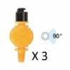 HELIOTRADE Lot De 3 Asperseurs Reglable (arrosage à 90 ) Pour Goutte à Goutte