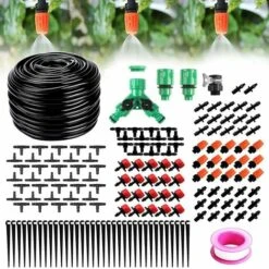 TANABATA Kit D'irrigation Goutte,40M Kit Micro Irrigation Goutte,149 Pcs Système D'irrigation Jardin Système D'Arrosage Micro Flow Automatique Pour Jardin, Pelouse, Plante, Paysage, Potager, Serre