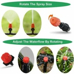 TANABATA Kit D'irrigation Goutte,40M Kit Micro Irrigation Goutte,149 Pcs Système D'irrigation Jardin Système D'Arrosage Micro Flow Automatique Pour Jardin, Pelouse, Plante, Paysage, Potager, Serre -Promos Arrosage automatique Magasin 41384765 3