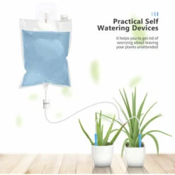 HAPPYSHOPPING 2L Abreuvoir Automatique Pour Plantes En Pot Dispositifs D'arrosage Automatique Double Systeme De Kit D'irrigation Goutte A Goutte A Degagement Lent Pour Plantes D'interieur En Plein Air, Modele: 2L -Promos Arrosage automatique Magasin 42143257 5