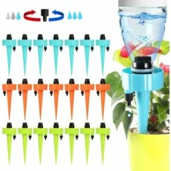 TANABATA Arrosage Goutte à Goutte, 21 Pcs Irrigation Goutte à Goutte Avec SystèMe D'Arrosage à LibéRation Lente, Irrigation Goutte à Goutte Kit Pour Les Plantes D'IntéRieur Et D'ExtéRieur (Couleur Aléatoire)