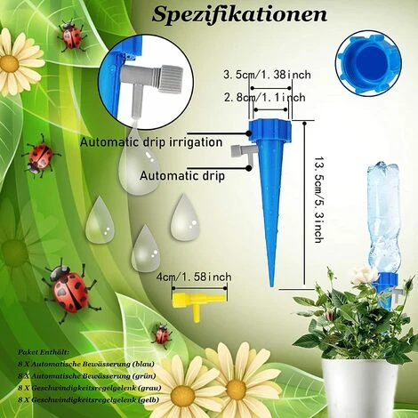 BRIDAY Arrosage Automatique 16 Piè,ces Systè,me D'irrigation Jardin Goutte à, Goutte Kit Pour Plantes En Pot, Arrosage Ré,glable, De Jardin Pour Fleurs Idé,al Pour Les Vacances 2 BRIDAY Arrosage Automatique 16 Piè,ces Systè,me D'irrigation Jardin Goutte à, Goutte Kit Pour Plantes En Pot, Arrosage Ré,glable, De Jardin Pour Fleurs Idé,al Pour Les Vacances – Image 2