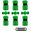 Raccords De Tuyau D'arrosage Raccords De Tuyau D'arrosageRaccords De Tuyau D'arrosage De Vanne De Régulation De Débit D'eau Accessoire Et Raccord Goutte à Goutte6pièces Irisfr (vert)