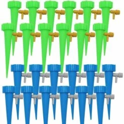 SUN FLOWER 24PCS Goutte à Goutte Kit, Irrigation Goutte à Goutte Bouteille, Arroseur Automatique Plantes, Arrosage Goutte A Goutte, Avec Vannes De Régulation, Pour Jardin Maison Intérieur Extérieur