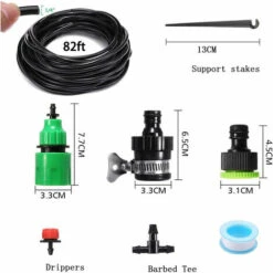 SUN FLOWERIT Kit D'irrigation Goutte - 25m Micro Irrigation Goutte à Goutte Réglable De Jardin DIY Système D’arrosage Automatique Pour Jardin, Pelouse, Plante, Paysage, Potager, Serre -Promos Arrosage automatique Magasin 45368027 5