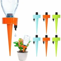 MODOU Pointes D'arrosage Automatique 6PCS, Dispositifs D'arrosage Automatique Des Plantes, Abreuvoir Automatique Pour Plantes D'irrigation Goutte à Goutte Avec Interrupteur De Soupape De Commande à Libération Lente Pour L'arrosage Des Plantes D'extérieur Et De