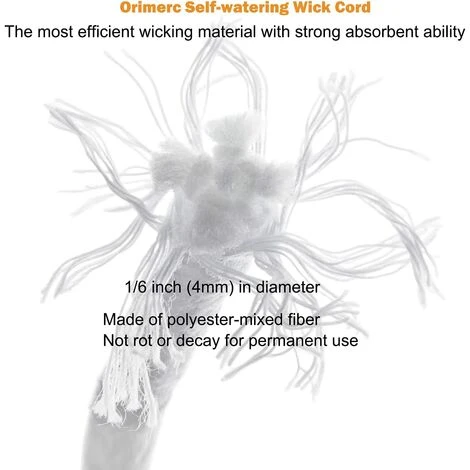 Cordon De Mèche Capillaire à Arrosage Automatique, Mèche Hydroponique Bricolage, Pot De Jardinière à Arrosage Automatique, Dispositif De Système D'eau Automatique 4mm*10m Fontainebleau Blanc 2 Cordon De Mèche Capillaire à Arrosage Automatique, Mèche Hydroponique Bricolage, Pot De Jardinière à Arrosage Automatique, Dispositif De Système D'eau Automatique 4mm*10m Fontainebleau Blanc – Image 2