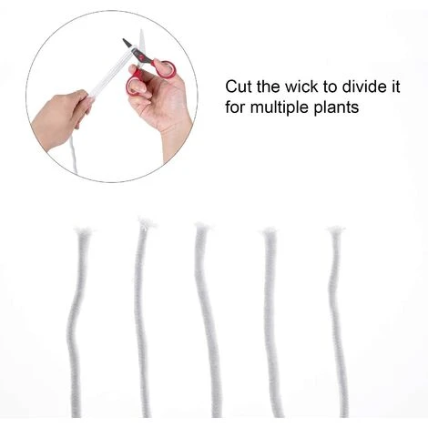 Cordon De Mèche Capillaire à Arrosage Automatique, Mèche Hydroponique Bricolage, Pot De Jardinière à Arrosage Automatique, Dispositif De Système D'eau Automatique 4mm*10m Fontainebleau Blanc 4 Cordon De Mèche Capillaire à Arrosage Automatique, Mèche Hydroponique Bricolage, Pot De Jardinière à Arrosage Automatique, Dispositif De Système D'eau Automatique 4mm*10m Fontainebleau Blanc – Image 4