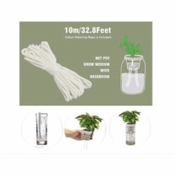 Cordon De Mèche Capillaire à Arrosage Automatique, Mèche Hydroponique Bricolage, Pot De Jardinière à Arrosage Automatique, Dispositif De Système D'eau Automatique 4mm*10m Fontainebleau Blanc 9 Cordon De Mèche Capillaire à Arrosage Automatique, Mèche Hydroponique Bricolage, Pot De Jardinière à Arrosage Automatique, Dispositif De Système D'eau Automatique 4mm*10m Fontainebleau Blanc -Promos Arrosage automatique Magasin 47207000 5