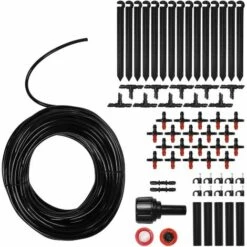 SKYLANTERN Système D'Irrigation Jardin - Kit D'Irrigation Goutte 23m - Systeme Goutte A Goutte Pour Serre, Pots, Potager - Noir -Promos Arrosage automatique Magasin 47379625 2