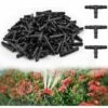 Arrosage Automatique Goutte à Goutte，Irigation Jardin Goute A Goute En Plastique 4/7 Mm Réglable Raccord D'Irrigation Leakproof Tee Connecteurs Pour Systèmes D'Arrosage Jardiner Pelouse Fontainebleau 100PCS（2*3.5cm）