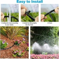 Arrosage Automatique Goutte à Goutte，Irigation Jardin Goute A Goute En Plastique 4/7 Mm Réglable Raccord D'Irrigation Leakproof Tee Connecteurs Pour Systèmes D'Arrosage Jardiner Pelouse Fontainebleau 100PCS（2*3.5cm） -Promos Arrosage automatique Magasin 47421328 4