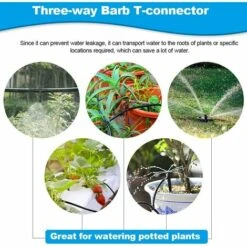Arrosage Automatique Goutte à Goutte，Irigation Jardin Goute A Goute En Plastique 4/7 Mm Réglable Raccord D'Irrigation Leakproof Tee Connecteurs Pour Systèmes D'Arrosage Jardiner Pelouse Fontainebleau 100PCS（2*3.5cm） -Promos Arrosage automatique Magasin 47421328 5