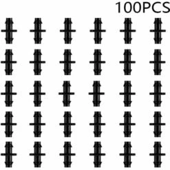 Irrigation De Pelouse 4/7mm Raccord Connecteur Goutte à Goutte, Connecteurs Barbelés à Double Connecteur Cannelé Double Fontainebleau 100 Pièces