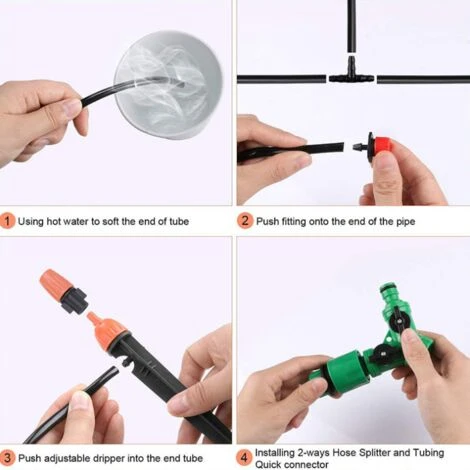 Ensemble Arrosage Automatique, Pour Jardin Extérieur (30 M, 100 Pieds)GroupM 4 Ensemble Arrosage Automatique, Pour Jardin Extérieur (30 M, 100 Pieds)GroupM – Image 4