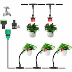 SUPERSELLER Kit D'arrosage Goutte à Goutte 15m DIY Économiser L'eau Automatique Micro Système D'irrigation Goutte À Goutte Jardin Serre Irrigation Spray Auto-Arrosage Kits, Multicolore - Multicolore -Promos Arrosage automatique Magasin 48931526 3