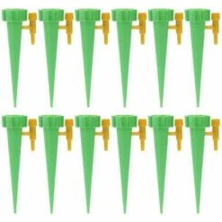 ALMI Goutteurs D'irrigation Automatique, 12Pack D'arrosage Automatique Avec Plantes Réglables Arrosage Des Fleurs Pour Les Plantes En Pot, Adapté à La Plupart Des Bouteilles (Vert)