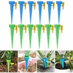 ALMI Goutteurs D'irrigation Automatique, 12Pack D'arrosage Automatique Avec Plantes Réglables Arrosage Des Fleurs Pour Les Plantes En Pot, Adapté à La Plupart Des Bouteilles (Vert) -Promos Arrosage automatique Magasin 50909252 5