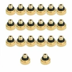 GDRHVFD Lot De 20 0.4 Mm Buse De Brumisation En Laiton, Buse De Pulvérisation De Brumisation À Économie D'Eau, Pour Système De Refroidissement Extérieur, Serre (20 * Buse)