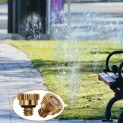 GDRHVFD Lot De 20 0.4 Mm Buse De Brumisation En Laiton, Buse De Pulvérisation De Brumisation À Économie D'Eau, Pour Système De Refroidissement Extérieur, Serre (20 * Buse) -Promos Arrosage automatique Magasin 50980858 4