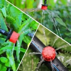 GUAZHUNIFR Goutte A Goutte，Brumisateur Arroseur Bricolage Pour Le Jardin Serre，goutte A Goutte， Goutteurs Réglables D'irrigation Arrosage Goutte à Goutte Guazhuni （Rouge 100 PCS) -Promos Arrosage automatique Magasin 50981622 3