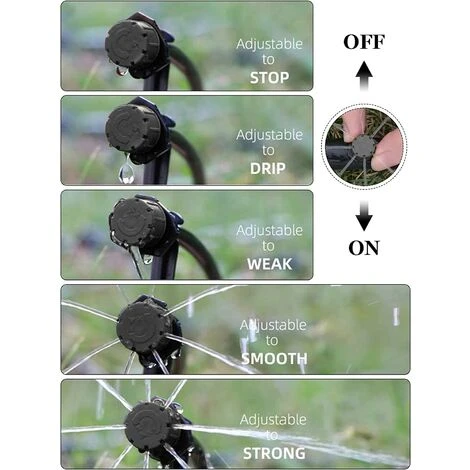 GUAZHUNIFR Lot De 200 Arroseurs Réglables - Micro Drip - Arroseur Réglable - Système Goutte à Goutte Pour Parterres De Fleurs,Guazhuni (noir) 3 GUAZHUNIFR Lot De 200 Arroseurs Réglables - Micro Drip - Arroseur Réglable - Système Goutte à Goutte Pour Parterres De Fleurs,Guazhuni (noir) – Image 3