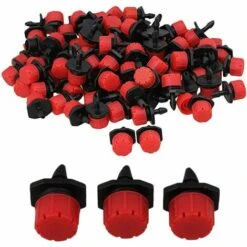 Goutteurs Irrigation Goutte à Goutte Dripper, Buses De Gicleurs Émetteur Jardin, Arrosage Goutte à Goutte Automatique 360° Réglable Pour Plante Serre Pelouse DIY 100PCS，Irisfr