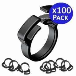 SUINGA Pince D'irrigation Goutte à Goutte Noire De 16 Mm. 100 Unités