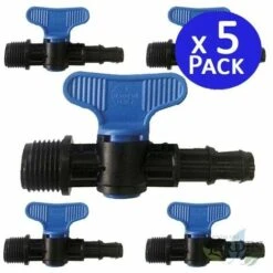 SUINGA Pack 5 X Robinet Goutte à Goutte 16mm X 3/4"