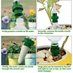 MALLOMNE Dispositifs D'arrosage Automatique Pour Plantes En Pot Pour Irrigation Goutte �� Goutte De Fleurs En Pot 5 Pi��ces -Promos Arrosage automatique Magasin 51542524 3