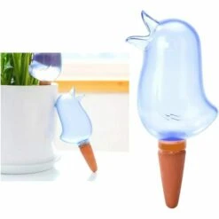 Globes Auto-Arrosants Clairs Abreuvoir En Forme D'Oiseau Arrosoirs Transparents Dispositifs Auto-Arrosants Durables SystèMe D'Arrosage Automatique Pour Les Plantes 2PCS (Bleu)，Fontainebleau -Promos Arrosage automatique Magasin 52468423 5