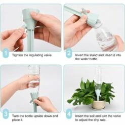 Arrosage Goutte à Goutte,Betterlife 6Pcs Arrosage Plantes Automatique Avec Cinq Réglages De Vitesse Adapté Aux Bonsaï, Fleurs, Vacances, Dispositif D'arrosage Domestique, Diamètre 20-30 Mm Universel -Promos Arrosage automatique Magasin 52492440 4