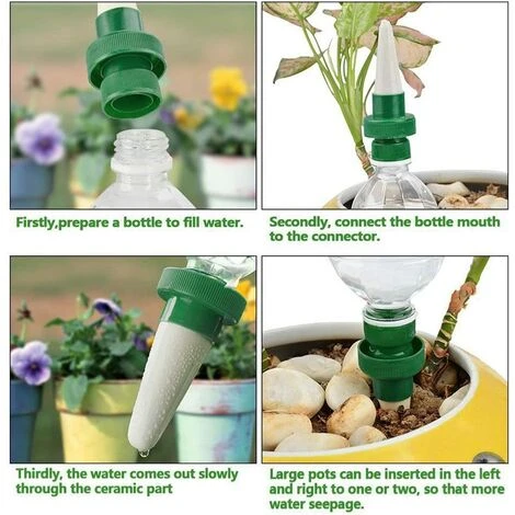 TINOR Arrosage Automatique Pour Plantes En Céramique Avec Pics D'arrosage Automatique Pour Fleurs Et Goutte-à-goutte, Système D'arrosage Pour Intérieur Et Extérieur Lot De 12 2 TINOR Arrosage Automatique Pour Plantes En Céramique Avec Pics D'arrosage Automatique Pour Fleurs Et Goutte-à-goutte, Système D'arrosage Pour Intérieur Et Extérieur Lot De 12 – Image 2