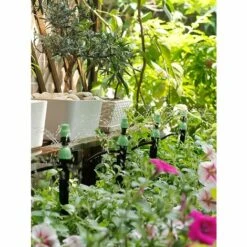 TINOR Goutteurs D'irrigation Avec Connecteur, 20 Pièces Arroseurs à Débit D'eau Réglables à 360 Degrés 2 En 1 Goutteur Pour Système D'arrosage Goutte à Goutte (Vert) -Promos Arrosage automatique Magasin 52977963 5