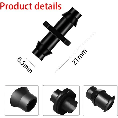 VERSAILLESFR 200 Pièces Connecteurs D'Irrigation Goutte à Goutte, Connecteurs Barbelés Pour Irrigation Goutte à Goutte Convient Aux Tubes De 4/7 De Pouce, Joints Droits D'Irrigation Versailles 2 VERSAILLESFR 200 Pièces Connecteurs D'Irrigation Goutte à Goutte, Connecteurs Barbelés Pour Irrigation Goutte à Goutte Convient Aux Tubes De 4/7 De Pouce, Joints Droits D'Irrigation Versailles – Image 2